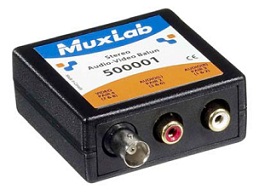 Muxlab Stereo Audio-Video Balun
